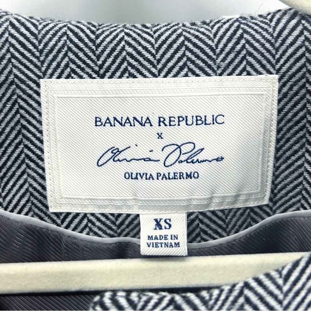 Banana Republic x Olivia Palermo Wool Houndsooth Cape Coat Ruffles X-Small - Picture 9 of 10